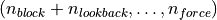 (n_{block} + n_{lookback}, \ldots, n_{force})