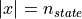 \left| x \right| = n_{state}