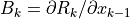 B_k = \partial R_k/\partial x_{k-1}
